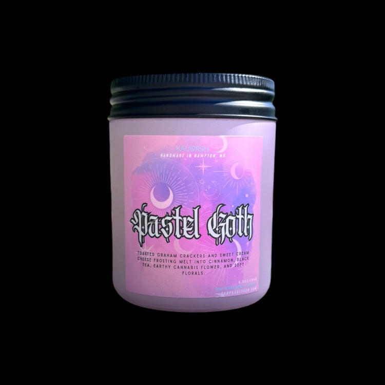 Pastel Goth Wooden Wick Candle