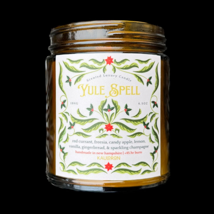 Yule Spell Wooden Wick Candle