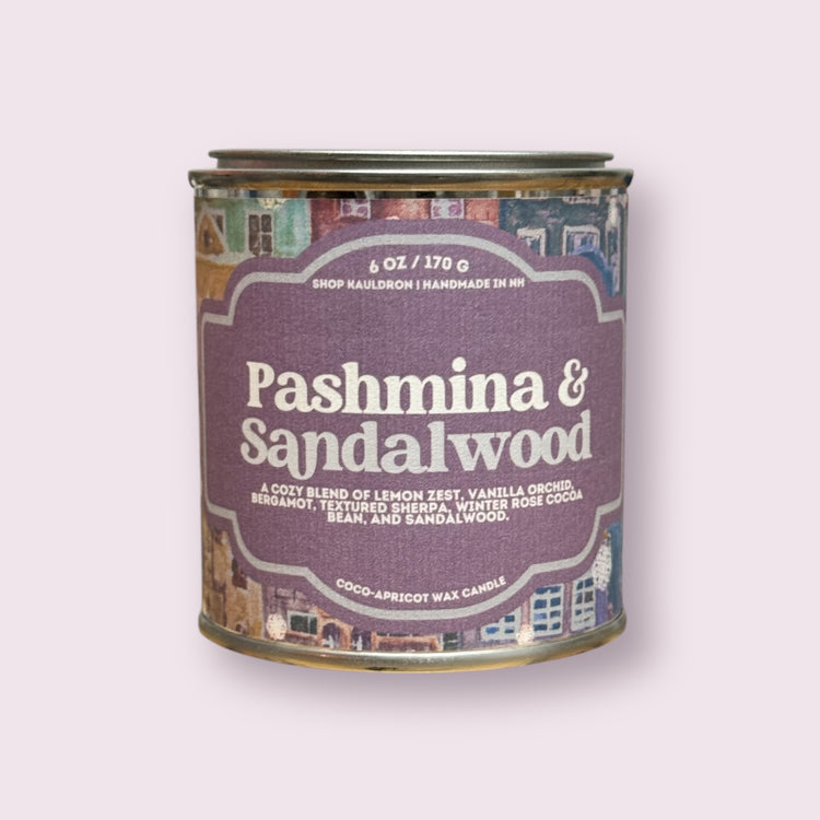 Pashmina & Sandalwood Paint Tin Candle