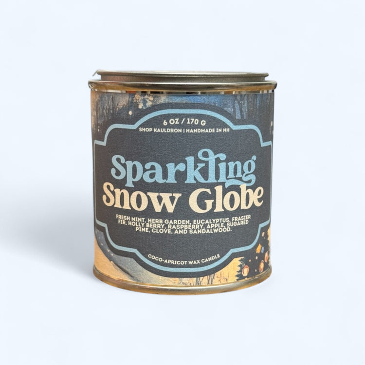 Sparkling Snow Globe Paint Tin Candle