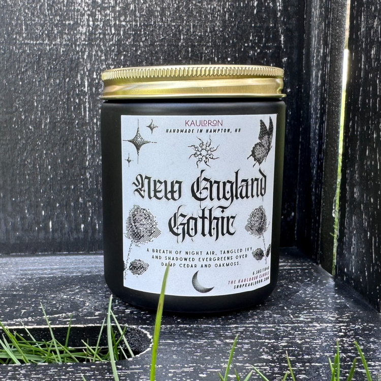 New England Gothic Wooden Wick Candle