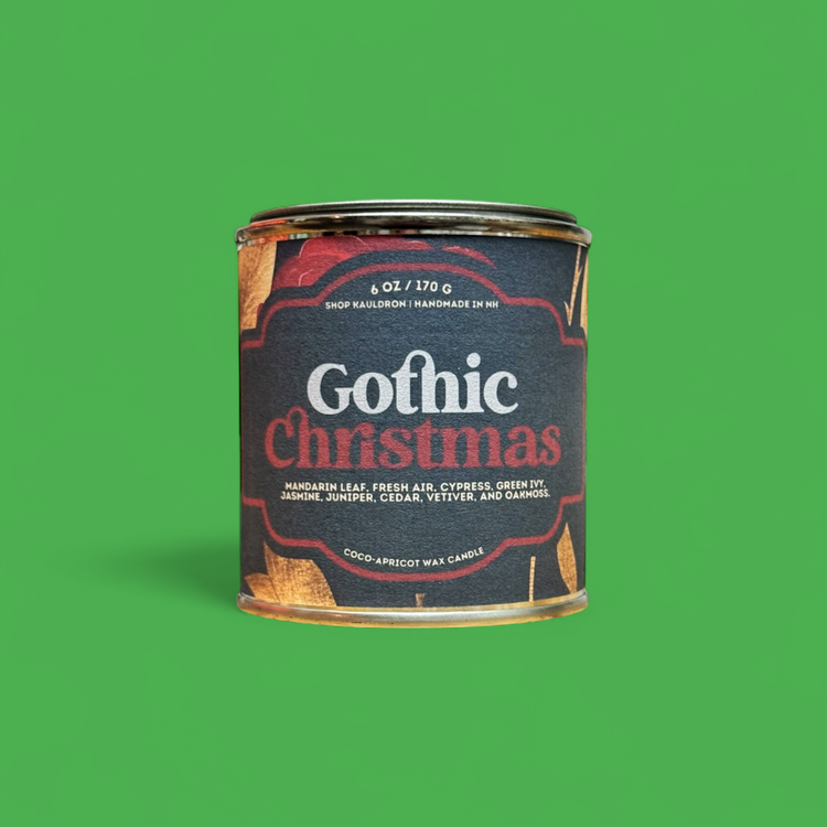Gothic Christmas Paint Tin Candle