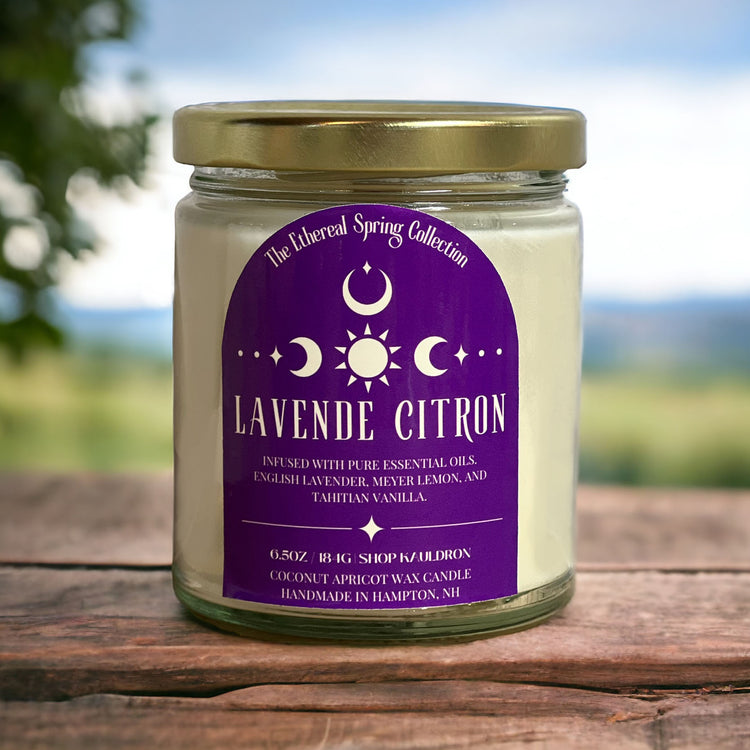 Lavende Citron Wooden Wick Candle