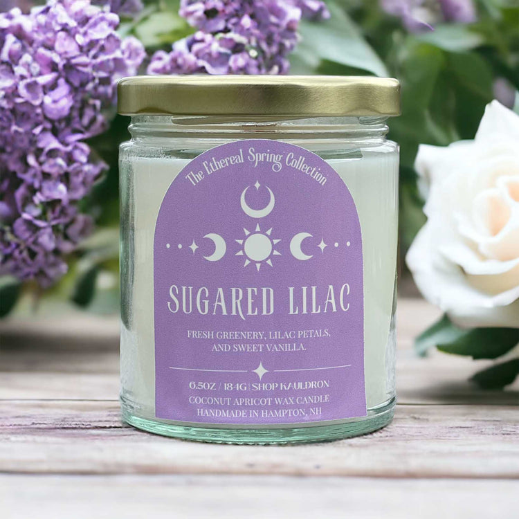 Sugared Lilac Wooden Wick Candle