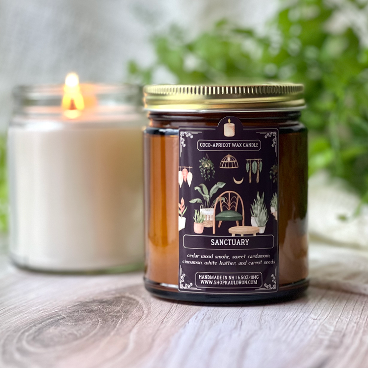 Sanctuary Wooden Wick Candle