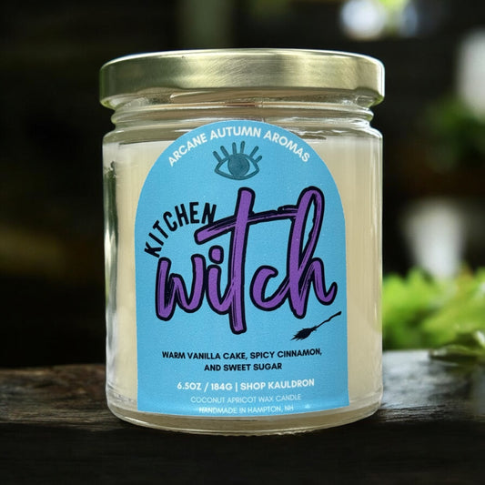 Kitchen Witch Wooden Wick Candle