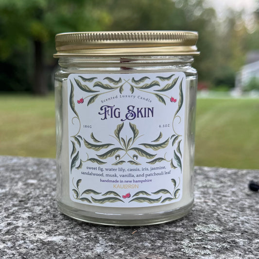 Fig Skin Wooden Wick Candle