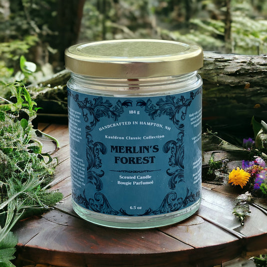Merlin's Forest Wooden Wick Candle