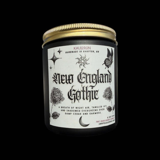 New England Gothic Wooden Wick Candle