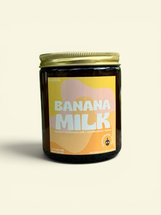 Banana Milk Wooden Wick Candle