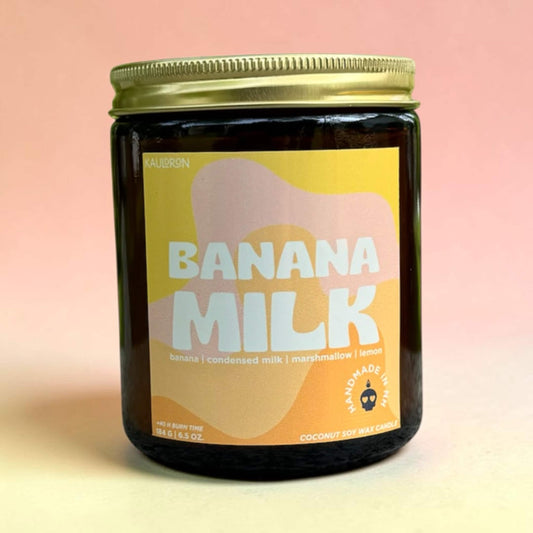 Banana Milk Wooden Wick Candle