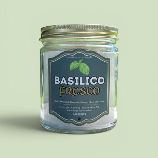 Basilico Fresco Wooden Wick Candle