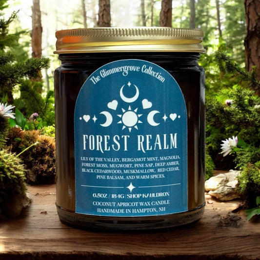 Forest Realm Wooden Wick Candle