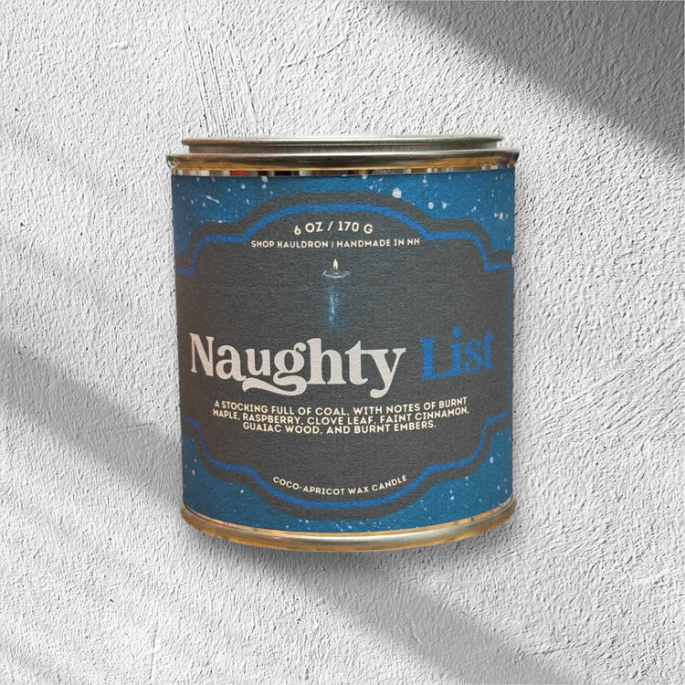 Naughty List Paint Tin Candle