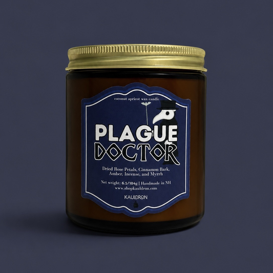 Plague Doctor Wooden Wick Candle
