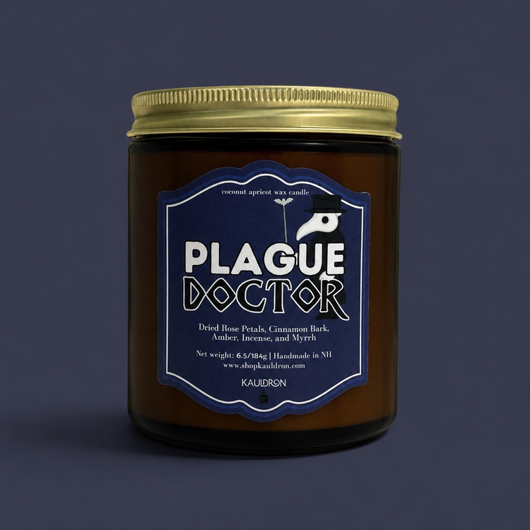 Plague Doctor Wooden Wick Candle