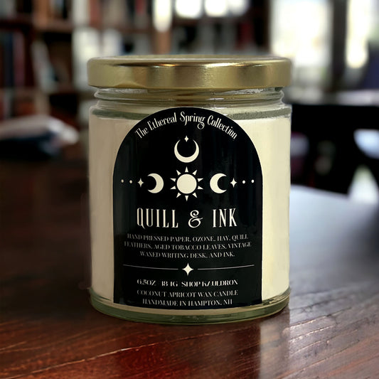 Quill & Ink Wooden Wick Candle