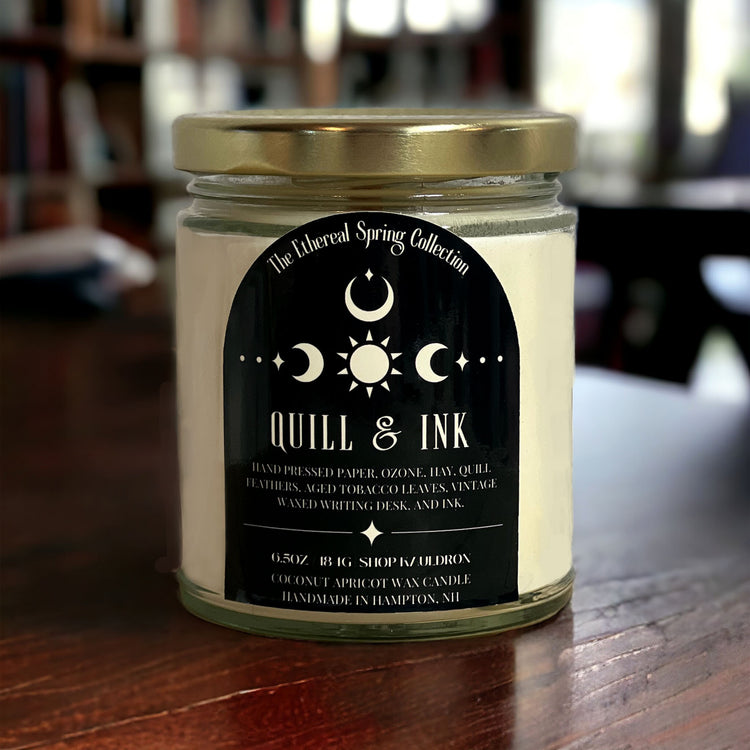 Quill & Ink Wooden Wick Candle