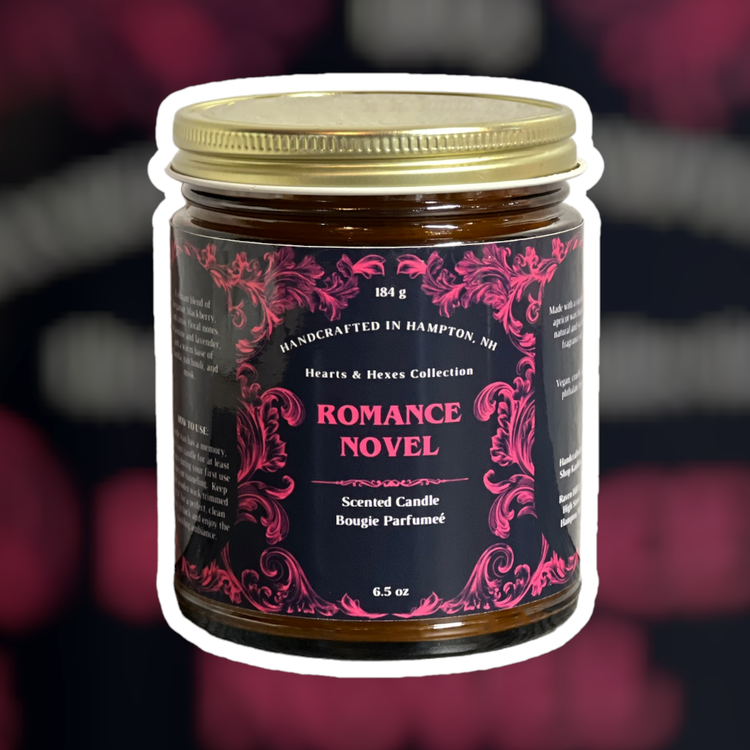 Romance Novel Wooden Wick Candle