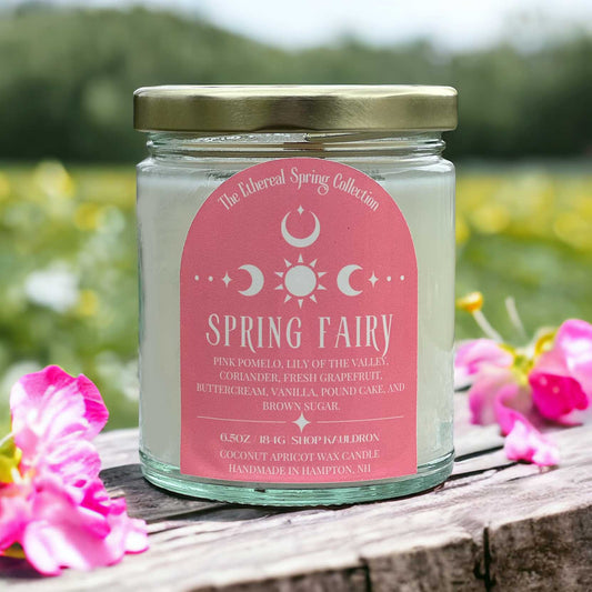 Spring Fairy Wooden Wick Candle