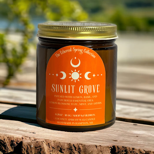 Sunlit Grove Wooden Wick Candle