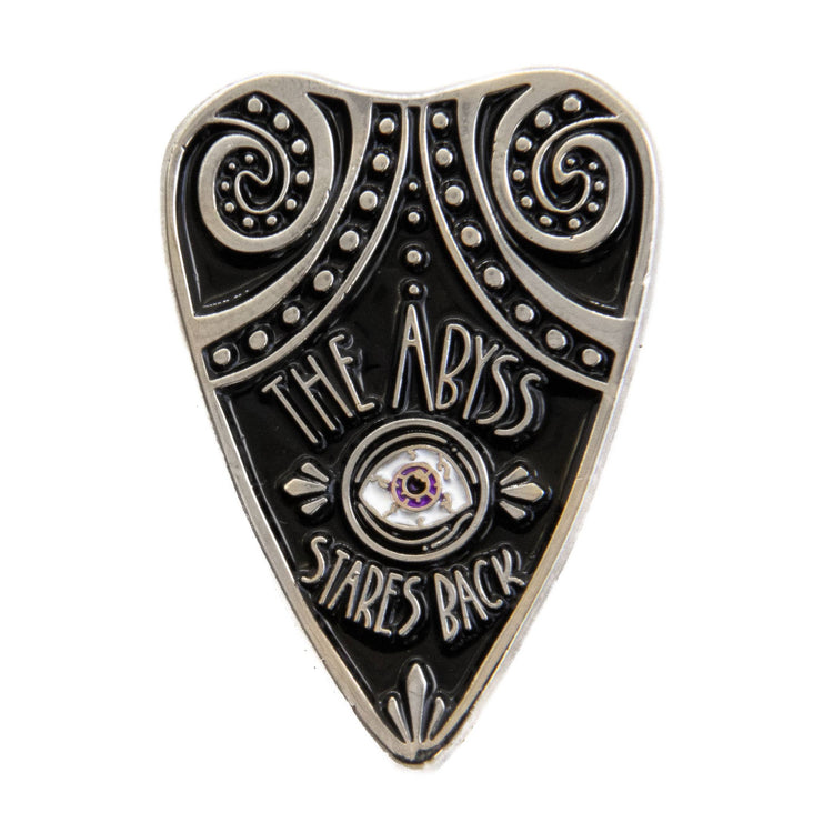 The Abyss Stares Back Ouija Planchet Enamel Pin