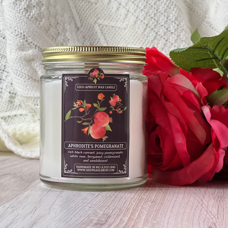 Aphrodite's Pomegranate Wooden Wick Candle