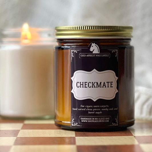 Checkmate Wooden Wick Candle