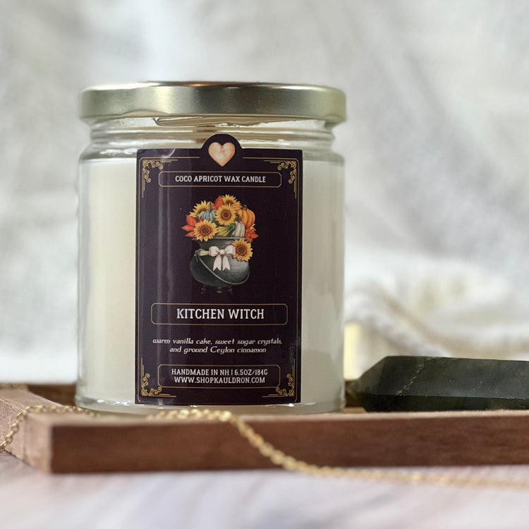 Kitchen Witch Wooden Wick Candle