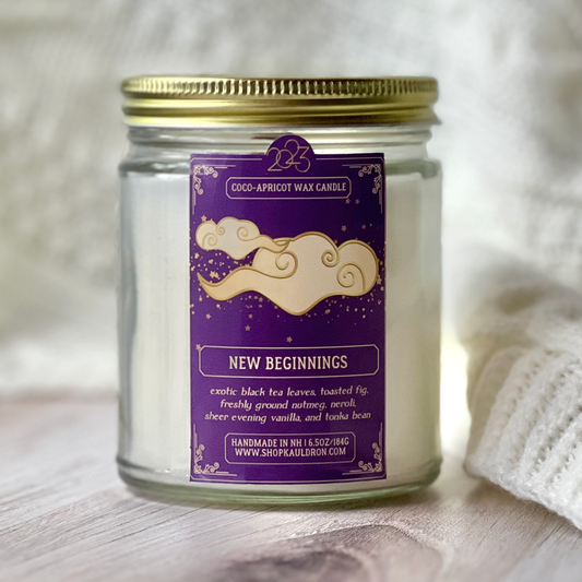 New Beginnings Wooden Wick Candle
