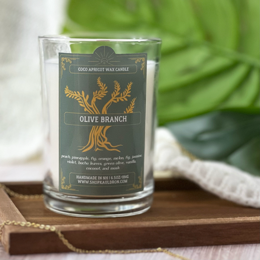 Olive Branch Wooden Wick Candle