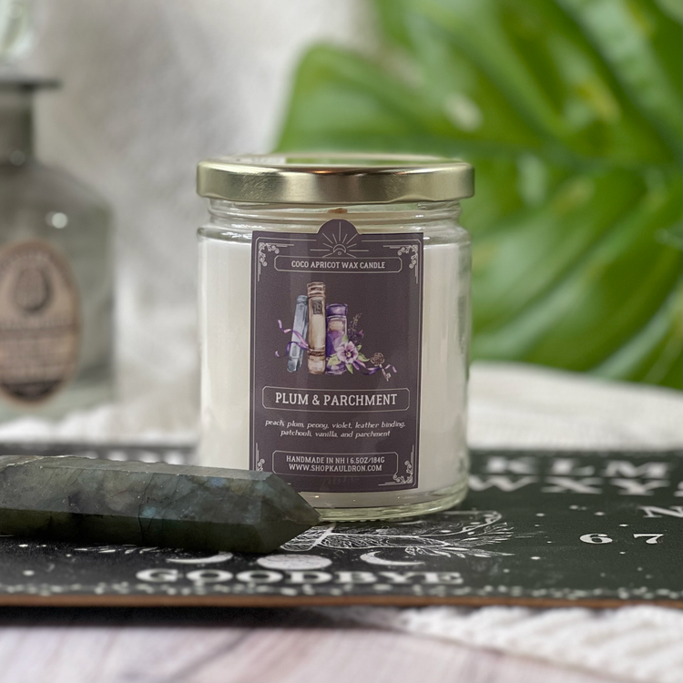Plum & Parchment Wooden Wick Candle